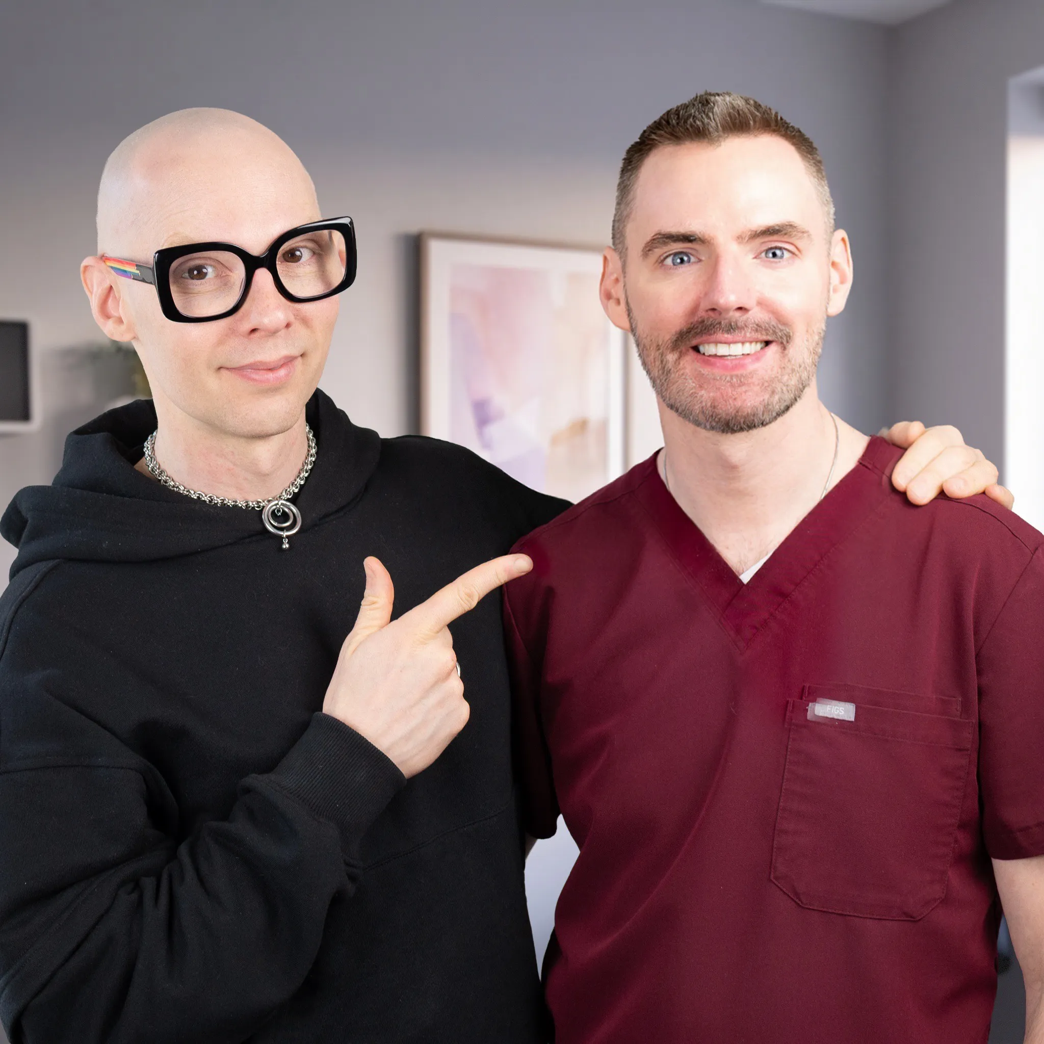 Adam and Manchester drag queen Cheddar Gorgeous