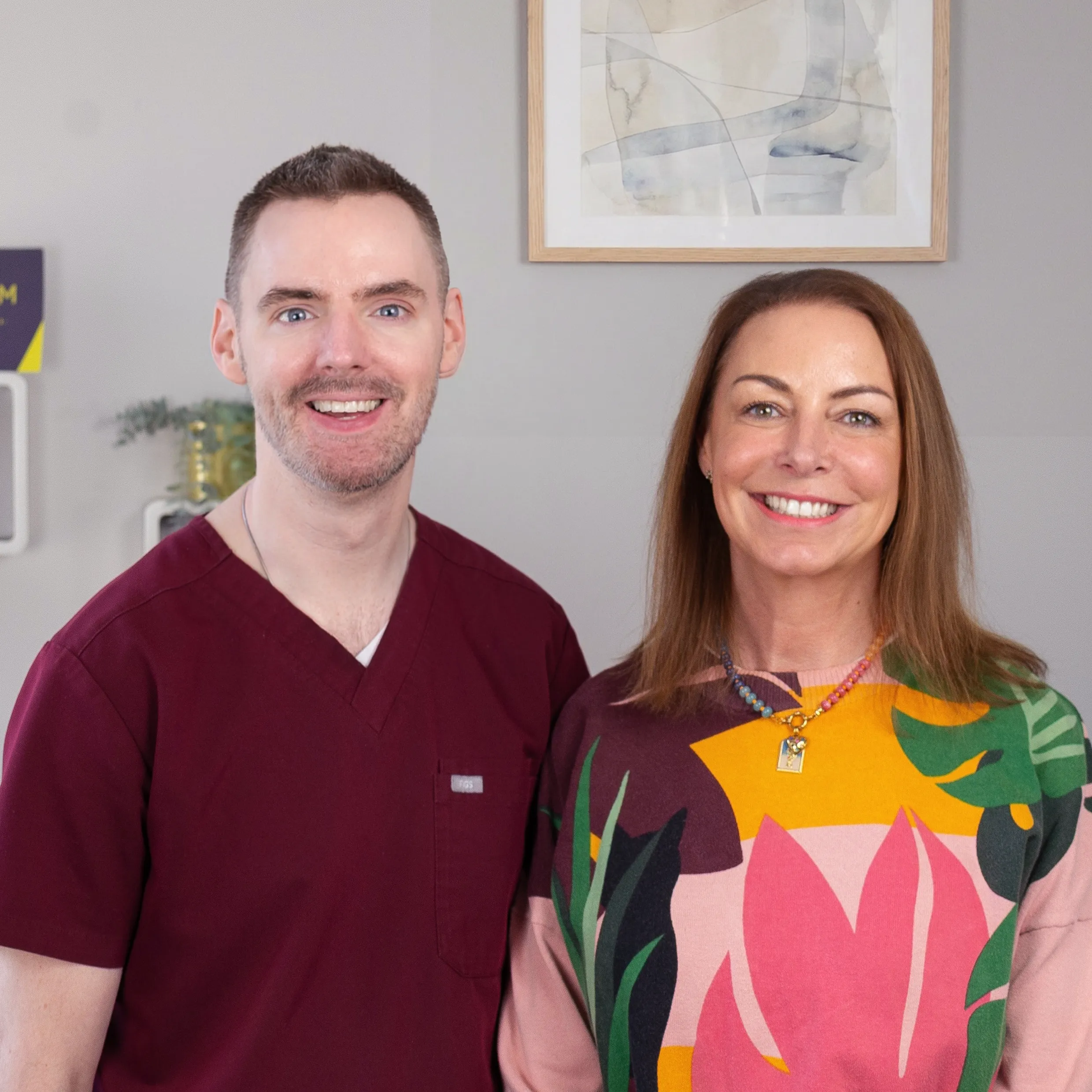 Adam and a female client